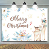 Lofaris Cute Little Deer and Mother Chritmas Backdrop